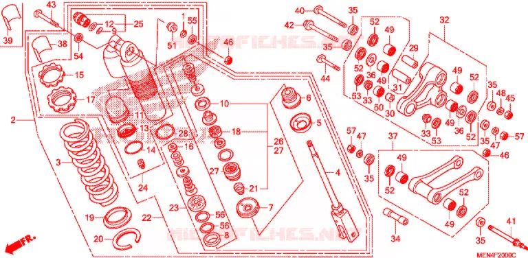 ACHTER KUSSEN(2) Honda MOTO 450 CRF 2011  CRF450RB