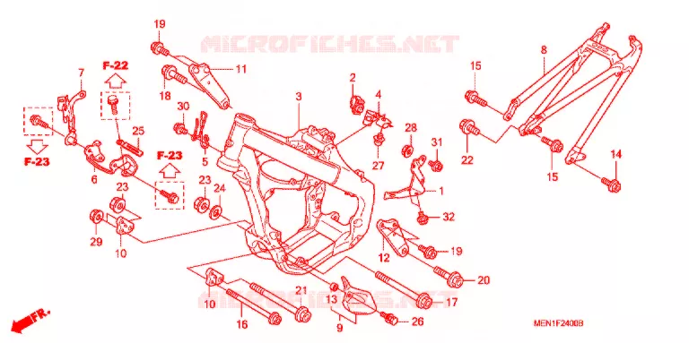 FRAME CHASSIS Honda MOTO 450 CRF 2011  CRF450RB