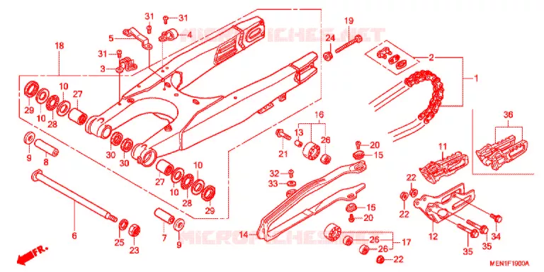 ZWAAI-ARM/KETTINGKAST Honda MOTO 450 CRF 2012  CRF450RC