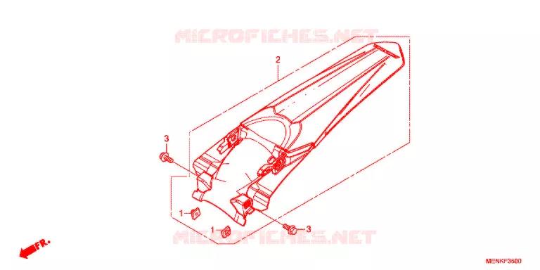 ACHTER STROOMLIJNKAP Honda MOTO 450 CRF 2014  CRF450RE