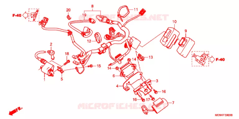 BEDRADINGSBUNDEL/ACCU Honda MOTO 450 CRF 2014  CRF450RE