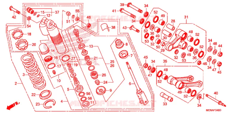 ACHTER KUSSEN(2) Honda MOTO 450 CRF 2015  CRF450RF