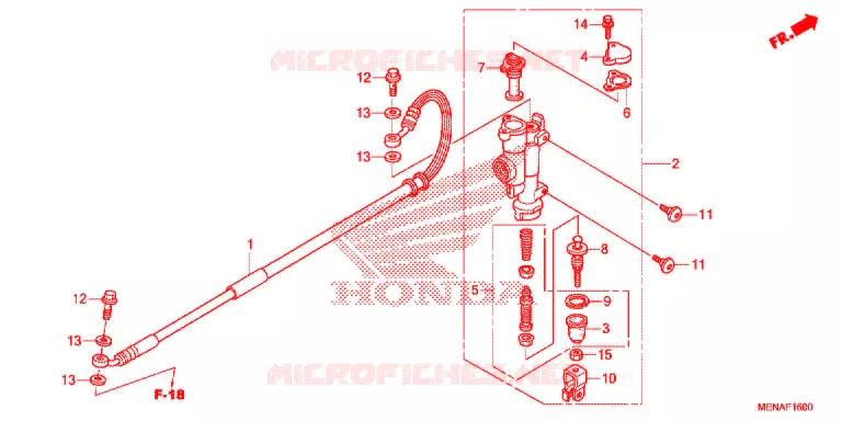 ACHTER REM HOOFD CILINDER Honda MOTO 450 CRF 2015  CRF450RF