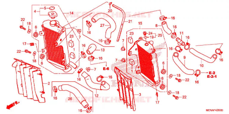 RADIATOR Honda MOTO 450 CRF 2015  CRF450RF