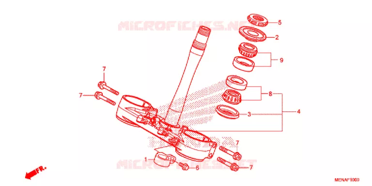 STURING STANG/BOVENSTE BRUG Honda MOTO 450 CRF 2015  CRF450RF