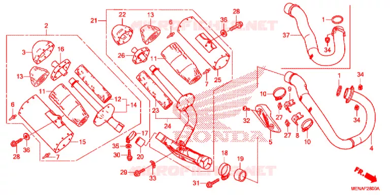 UITLAATDEMPER(2) Honda MOTO 450 CRF 2015  CRF450RF