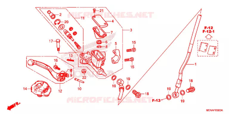 VOOR REM HOOFD CILINDER Honda MOTO 450 CRF 2015  CRF450RF