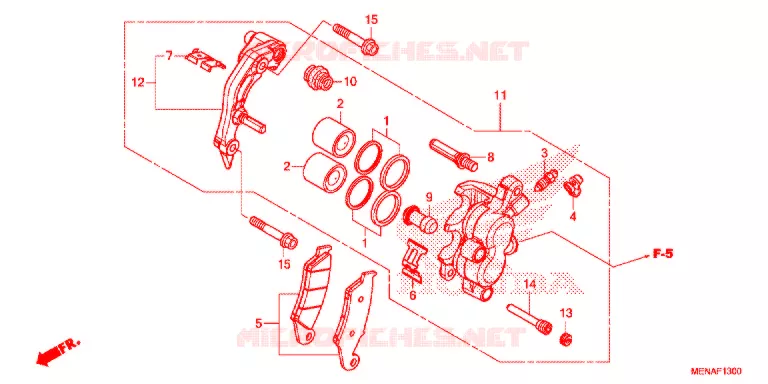 VOOR REMKLAUW Honda MOTO 450 CRF 2015  CRF450RF