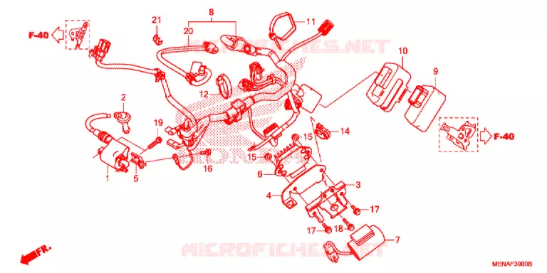 BEDRADINGSBUNDEL/ACCU Honda MOTO 450 CRF 2016  CRF450RG