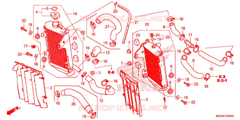 RADIATOR Honda MOTO 450 CRF 2016  CRF450RG