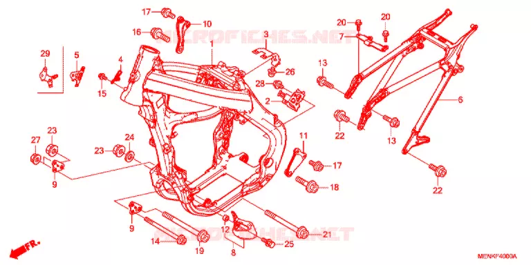 FRAME CHASSIS Honda MOTO 450 CRF 2016  CRF450RG