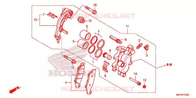 VOOR REMKLAUW Honda MOTO 450 CRF 2017  CRF450RH