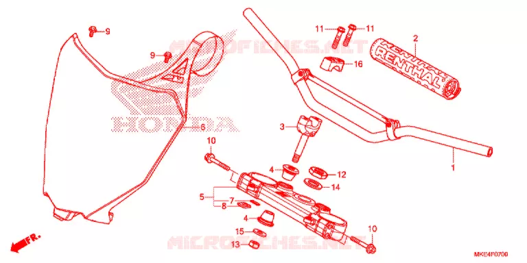 HENDEL PIJP/BOVENSTE BRUG (2) Honda MOTO 450 CRF 2017  CRF450RH