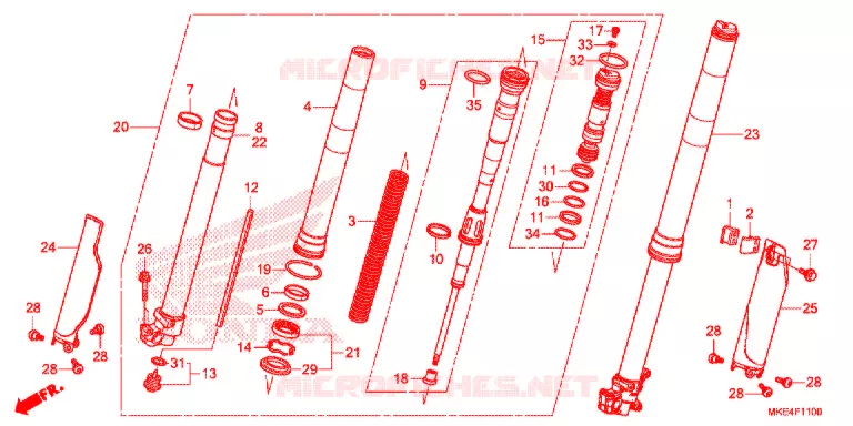 VOOR VORK Honda MOTO 450 CRF 2017  CRF450RH