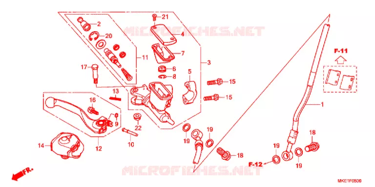 VOOR REM HOOFD CILINDER Honda MOTO 450 CRF 2017  CRF450RH
