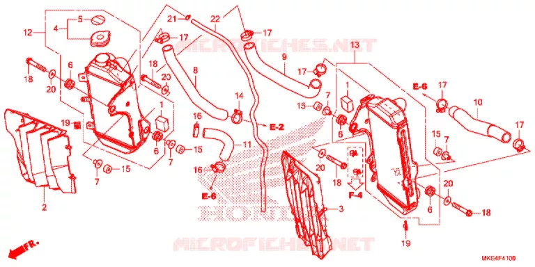 RADIATOR Honda MOTO 450 CRF 2017  CRF450RXH