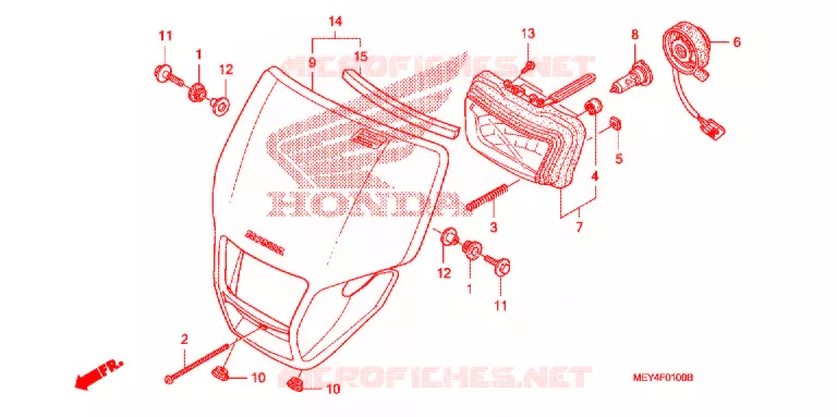 KOPLAMP Honda MOTO 450 CRF 2005  CRF450X5