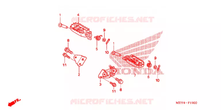 OPSTAP/KICKARM/ WISSEL PEDAAL Honda MOTO 450 CRF 2005  CRF450X5