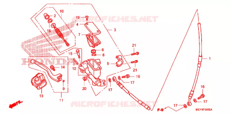 VOORREM HOOFDCILINDER Honda MOTO 450 CRF 2006  CRF450X6