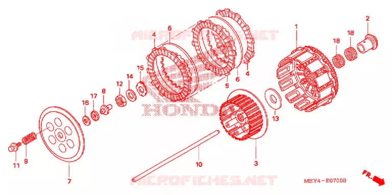 KOPPELING Honda MOTO 450 CRF 2008  CRF450X8