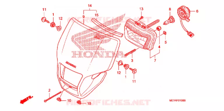 KOPLAMP Honda MOTO 450 CRF 2010  CRF450X9