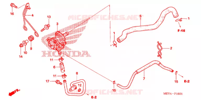 LUCHTZUIGKLEP Honda MOTO 450 CRF 2009  CRF450X9