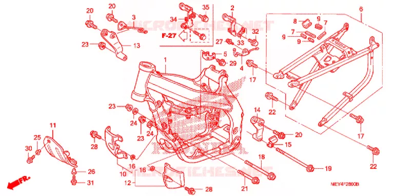 FRAME CHASSIS Honda MOTO 450 CRF 2010  CRF450X9