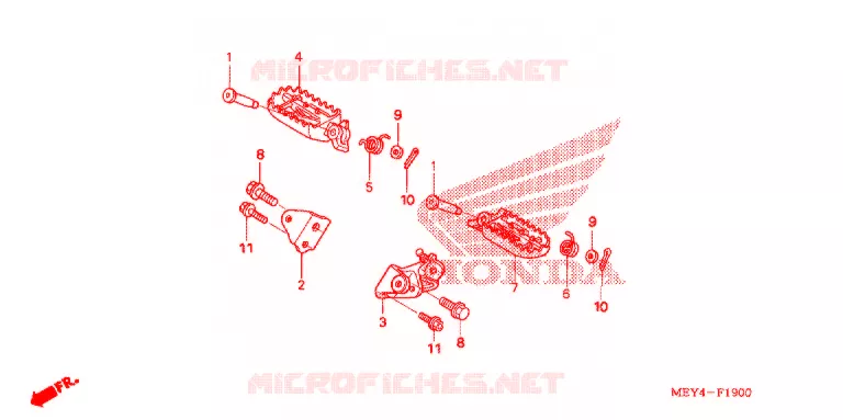 OPSTAP/KICKARM/ WISSEL PEDAAL Honda MOTO 450 CRF 2010  CRF450X9
