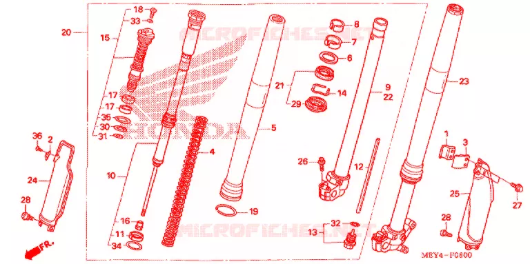 VOOR VORK Honda MOTO 450 CRF 2009  CRF450X9