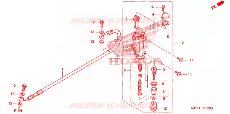 ACHTER REM HOOFD CILINDER Honda MOTO 450 CRF 2011  CRF450XB