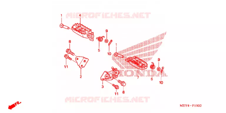 OPSTAP/KICKARM/ WISSEL PEDAAL Honda MOTO 450 CRF 2011  CRF450XB