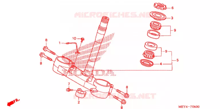 STURING STANG/BOVENSTE BRUG Honda MOTO 450 CRF 2011  CRF450XB