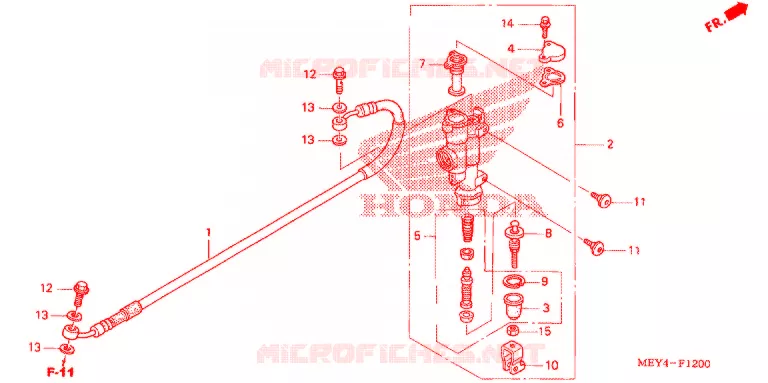 ACHTER REM HOOFD CILINDER Honda MOTO 450 CRF 2012  CRF450XC