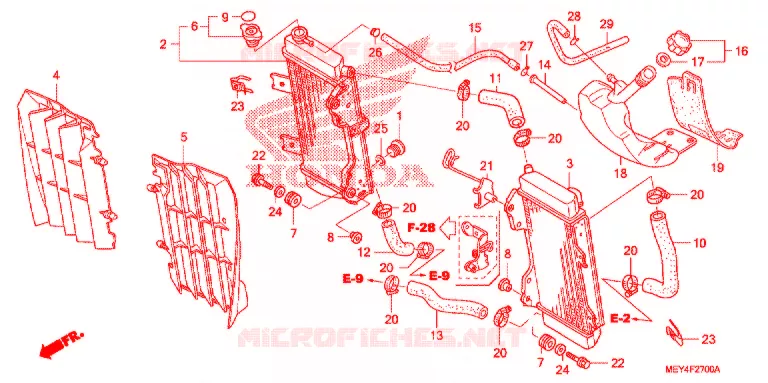 RADIATOR Honda MOTO 450 CRF 2012  CRF450XC