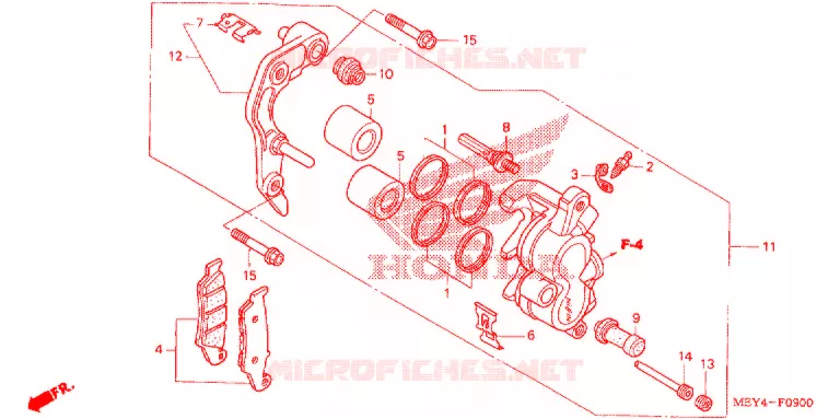 VOOR REMKLAUW Honda MOTO 450 CRF 2012  CRF450XC