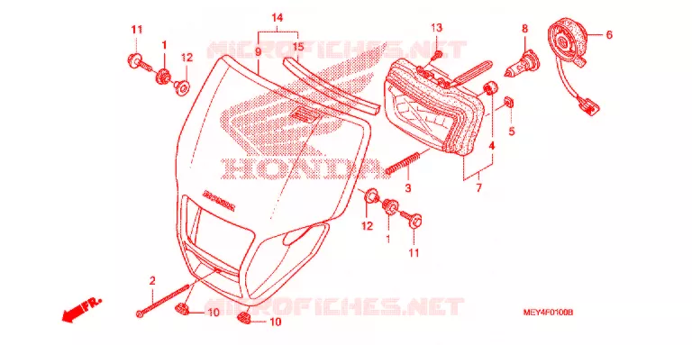 KOPLAMP Honda MOTO 450 CRF 2013  CRF450XD