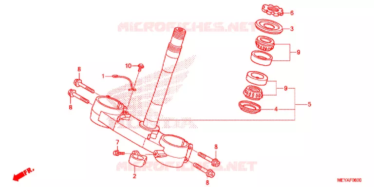 STURING STANG/BOVENSTE BRUG Honda MOTO 450 CRF 2014  CRF450XE