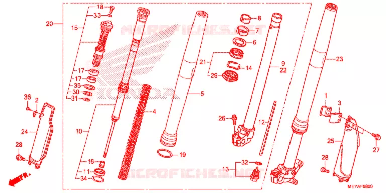 VOOR VORK Honda MOTO 450 CRF 2015  CRF450XF
