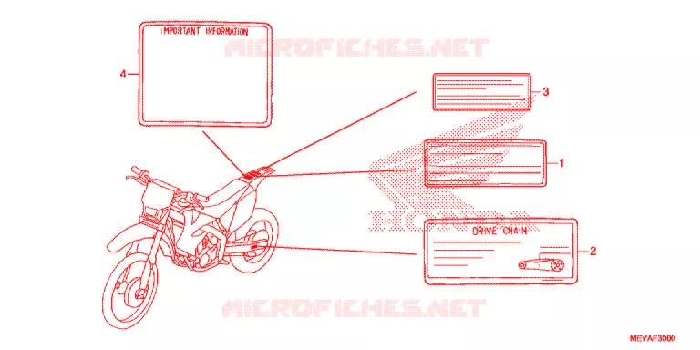 WAARSCHUWINGSLABEL(1) Honda MOTO 450 CRF 2015  CRF450XF