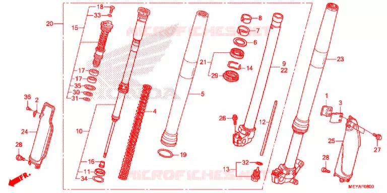 VOOR VORK Honda MOTO 450 CRF 2016  CRF450XG