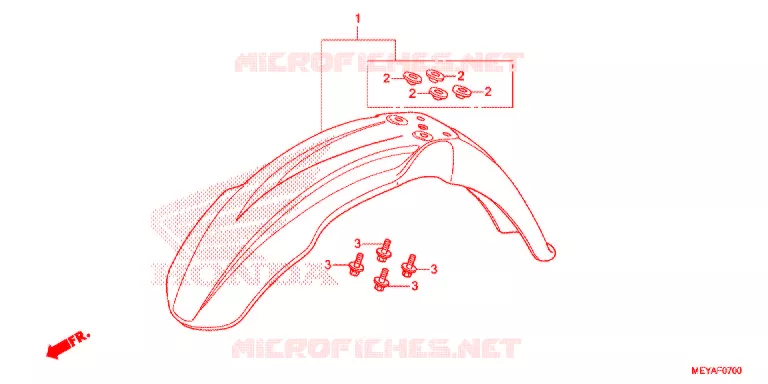 VOORSPATBORD Honda MOTO 450 CRF 2016  CRF450XG