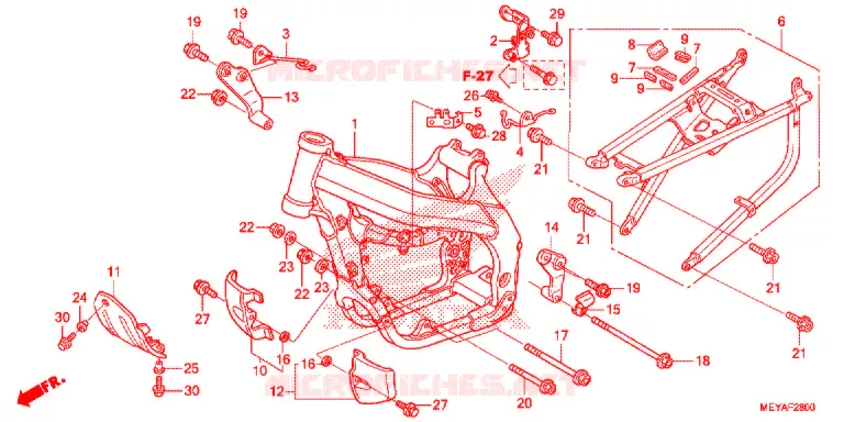FRAME CHASSIS Honda MOTO 450 CRF 2016  CRF450XG