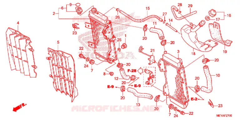 RADIATOR Honda MOTO 450 CRF 2018  CRF450XH