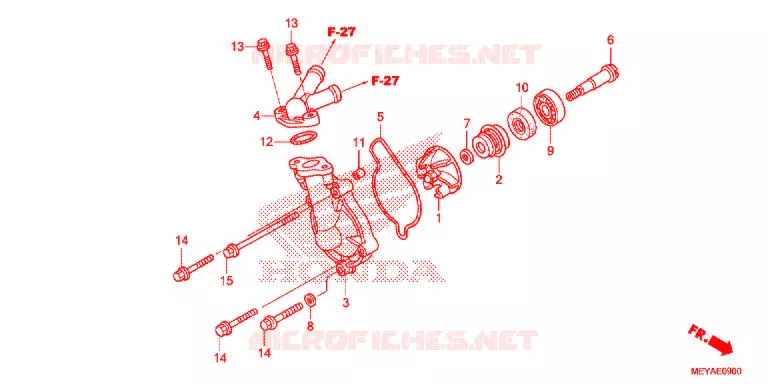 WATERPOMP Honda MOTO 450 CRF 2017  CRF450XH