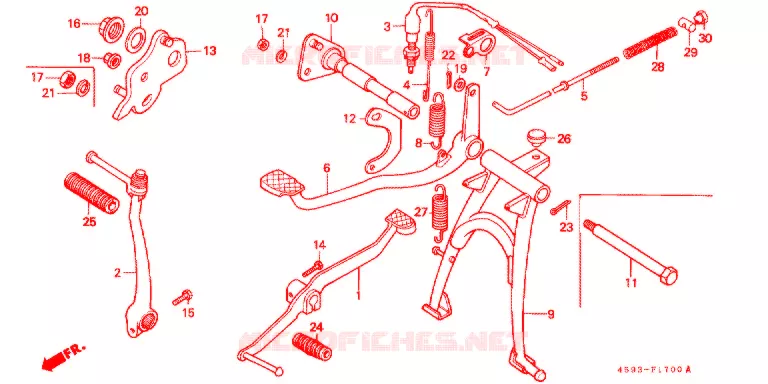 STANDAARD/REMPEDAAL Honda MOTO 110 CT 1993  CT110PA