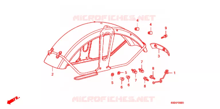 VOORSPATBORD Honda MOTO 110 CT 1999  CT110X
