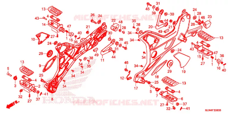 OPSTAP/KICKARM/ WISSEL PEDAAL Honda MOTO 1300 CTX 2014  CTX1300AE
