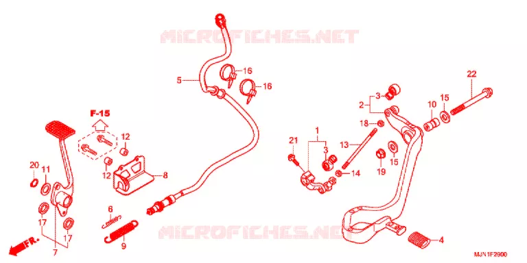 OPSTAP/KICKARM/ WISSEL PEDAAL Honda MOTO 1300 CTX 2014  CTX1300AE_J