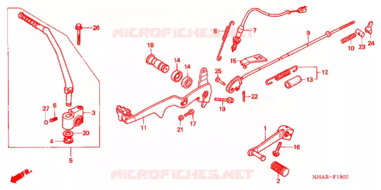OPSTAP/KICKARM/ WISSEL PEDAAL Honda MOTO 200 CTX 2012  CTX2003