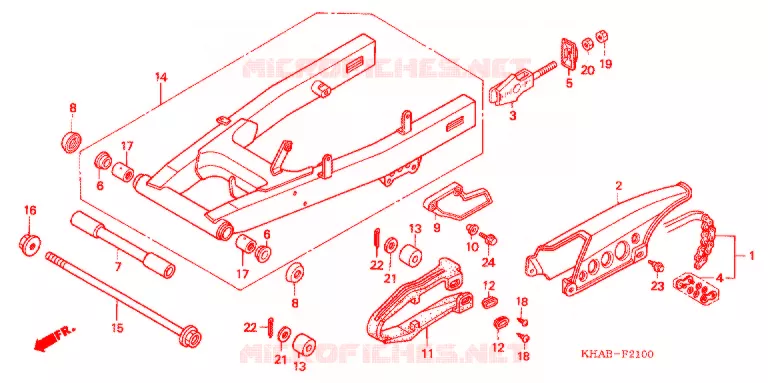 ZWAAI-ARM/KETTINGKAST Honda MOTO 200 CTX 2004  CTX2003